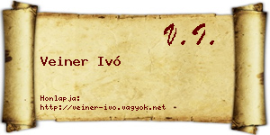 Veiner Ivó névjegykártya